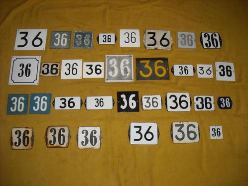 oud emaille huisnummer 36 ook 37 38 39 40 41 42 43 44 45 46, Antiek en Kunst, Antiek | Emaille, Ophalen of Verzenden
