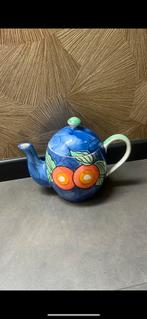 Kleurrijke handbeschilderde theepot – keramiek –, ., Keramiek, Overige typen, Ophalen of Verzenden