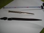 2x  brievenopener   hard hout en zilver  ??, Ophalen of Verzenden