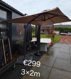 OPRUIMING OPRUIMING PLATINUM PARASOL MET GRANIETEN VOET, Ophalen, Nieuw, Minder dan 1 meter, Parasolvoet