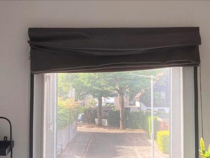 Verduisterend vouwgordijn 140 cm, Huis en Inrichting, Stoffering | Gordijnen en Lamellen, Gebruikt, 100 tot 150 cm, Ophalen