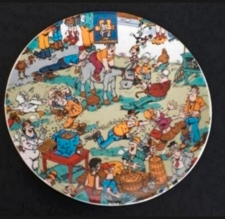 Gebaksbordje Jan van Haasteren, Huis en Inrichting, Keuken | Servies, Zo goed als nieuw, Overige stijlen, Glas, Ophalen of Verzenden