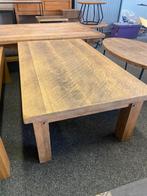 Massief eiken salontafel (geborsteld eik, nieuw), Ophalen, 100 tot 150 cm, 50 tot 100 cm, Zo goed als nieuw
