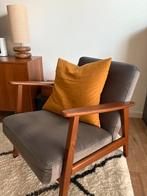 EKENÄSET fauteuil Ikea - grijs velvet / suede, Huis en Inrichting, Fauteuils, Ophalen, Hout, Gebruikt, Retro scandinavisch