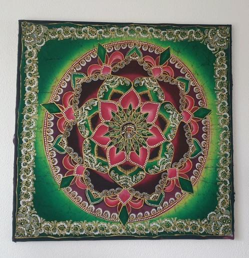 Mandala schilderij 90x90cm. handgeschilderd, Huis en Inrichting, Woonaccessoires | Schilderijen, Tekeningen en Foto's, Nieuw, Schilderij