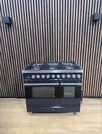 Luxe Antraciet Boretti Fornuis met 2 ovens (Gratis bezorgen), 5258sh, Ophalen of Verzenden, Zo goed als nieuw, Energieklasse A of zuiniger