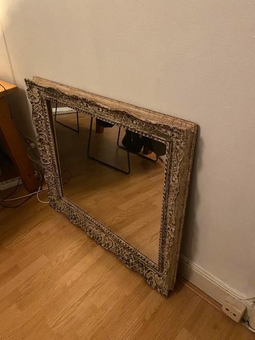 Grote vintage hang spiegel, Huis en Inrichting, Woonaccessoires | Spiegels, Zo goed als nieuw, Minder dan 100 cm, Rechthoekig