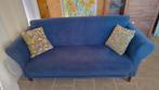 Overbodig: Nog nette blauwe stoffen 2 of 3 persoons bank., Huis en Inrichting, Ophalen, 150 tot 200 cm, Tweepersoons, 75 tot 100 cm
