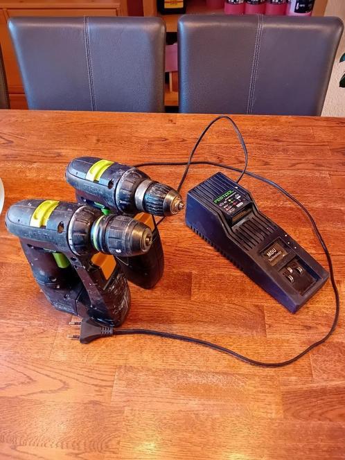 Festool accuboormachine + nw accu's, Doe-het-zelf en Verbouw, Gereedschap | Boormachines, Gebruikt, Boor- en Schroefmachine, Ophalen of Verzenden