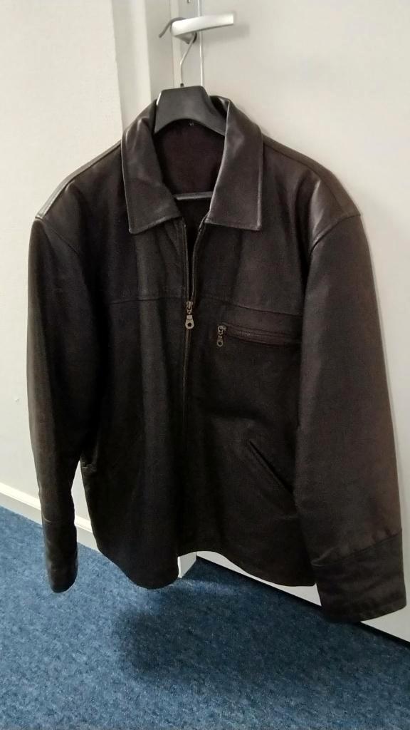 Lederen Jack (100% leer behoudens binnenvoering), Kleding | Heren, Jassen | Winter, Gedragen, Overige maten, Bruin, Ophalen of Verzenden