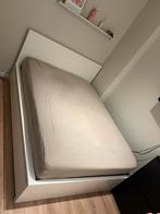 Ikea bed 140x200, Ophalen, Gebruikt, Wit, Tweepersoons