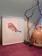 Schilderijtje Roodborstje, Ophalen of Verzenden