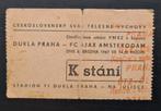 Oud voetbal entree ticket Dukla Praag AJAX 1967 EUROCUP 1, Verzamelen, Sportartikelen en Voetbal, Ophalen of Verzenden, Gebruikt