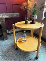 Vintage bijzettafel Scandinavisch design, Denemarken, Minder dan 55 cm, Gebruikt, Hout, Ophalen