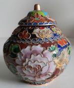 Antieke chinese cloisonne potje met deksel emaille brons, Antiek en Kunst, Ophalen of Verzenden
