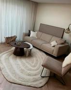 HACO 3,5-zits bank - Beige bouclé stof, Ophalen, Tweepersoons, 75 tot 100 cm, Zo goed als nieuw