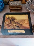 Engelse prent op leisteen, Ophalen of Verzenden, Zo goed als nieuw, X, X