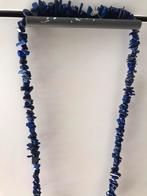Ketting Lapis Lazuli split kralen halfedelsteen vintage, Ophalen of Verzenden, Gebruikt, Blauw, Steen of Mineraal