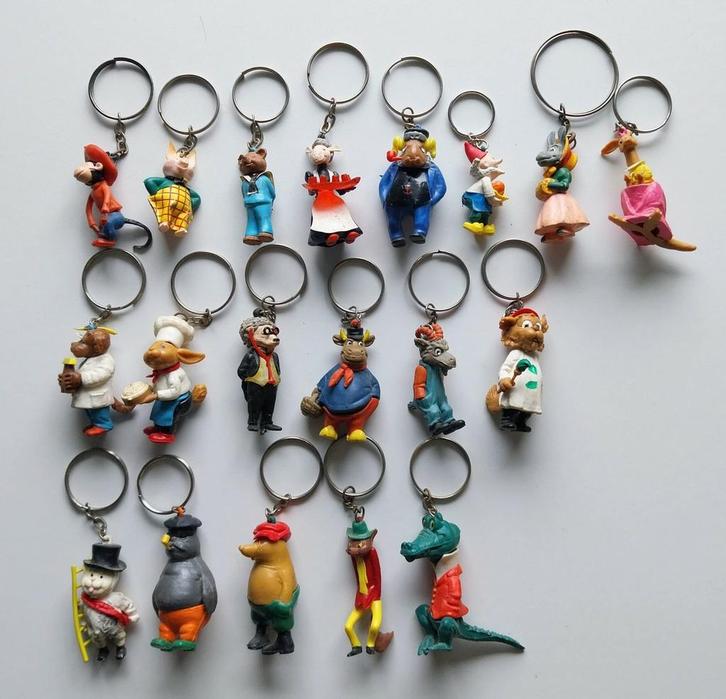 18 sleutelhangers Flipje Tiel de Betuwe., Verzamelen, Sleutelhangers, Zo goed als nieuw, Knuffel of Figuurtje, Ophalen