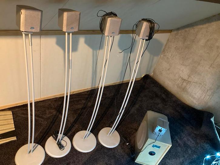 JVC Speakerset met Subwoofer, Audio, Tv en Foto, Luidsprekers, Gebruikt, Complete surroundset, 60 tot 120 watt, JVC, Ophalen