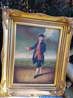Schilderij "De Golfer 2" Olieverf/Paneel/Sierlijst Gesign., Ophalen of Verzenden