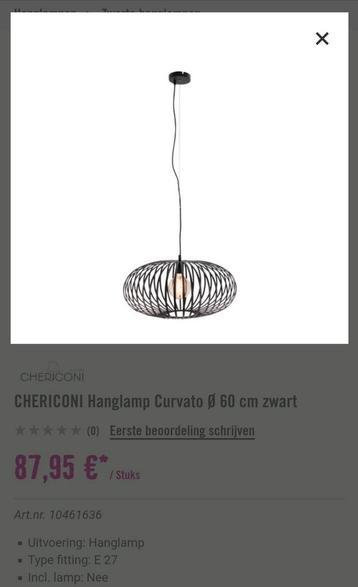 Moderne zwarte hanglamp * 60 cm  beschikbaar voor biedingen