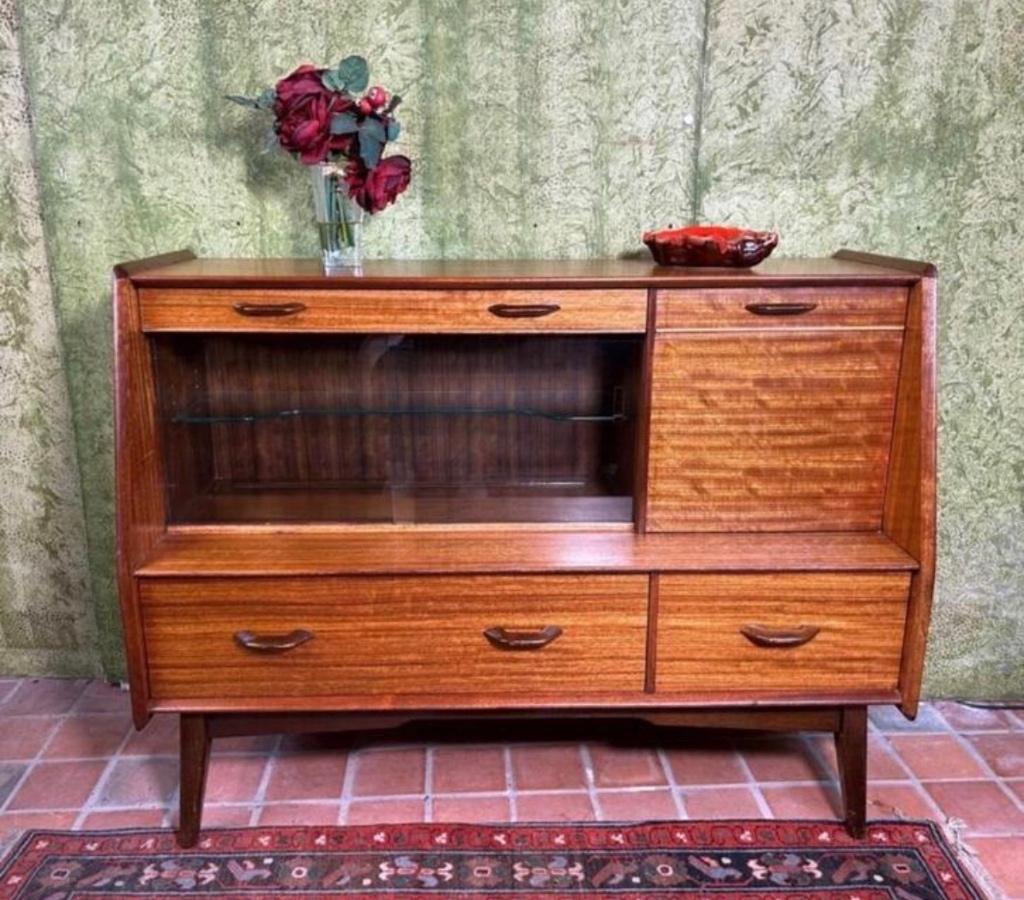 Gratis verzending!MidCentury Retro vintage dressoir teak1950, Ophalen of Verzenden, Huis en Inrichting