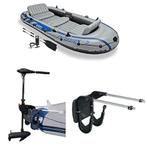 Opblaasbare boot met electric motor, Watersport en Boten, Ophalen, Drie personen of meer, Overige typen, Zo goed als nieuw