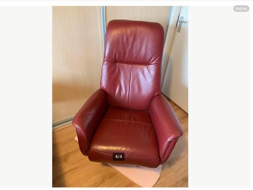 Relax fauteuil leer, Huis en Inrichting, Fauteuils, Zo goed als nieuw, Leer, 50 tot 75 cm, 75 tot 100 cm, Ophalen