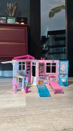 Inklapbaar Barbie Huis met Accessoires, Ophalen of Verzenden, Zo goed als nieuw