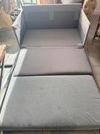 Bank/bed, Ophalen of Verzenden, Zo goed als nieuw, Tweepersoons, Grijs
