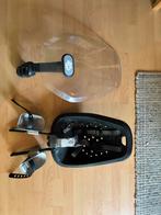 Thule Yepp Mini Voorzitje + Windscherm + Adapter, Fietsen en Brommers, Fietsaccessoires | Fietsstoeltjes, Ophalen, Gebruikt, Voetsteuntjes