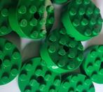 Lego 4x4 round brick with hole, Green (per 10), Verzenden, Nieuw, Losse stenen, Lego