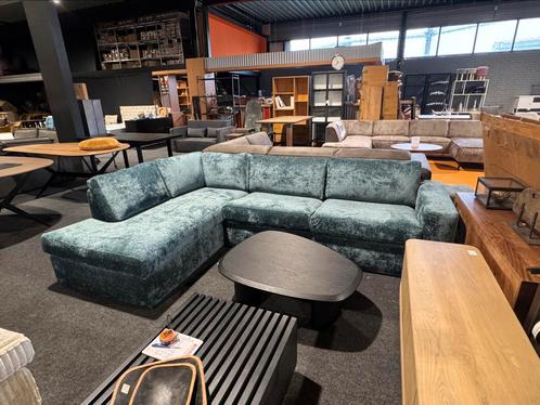 Hoekbank ellen blauw, ook elke zondag geopend!, Huis en Inrichting, Banken | Complete zithoeken, Nieuw, Ophalen of Verzenden
