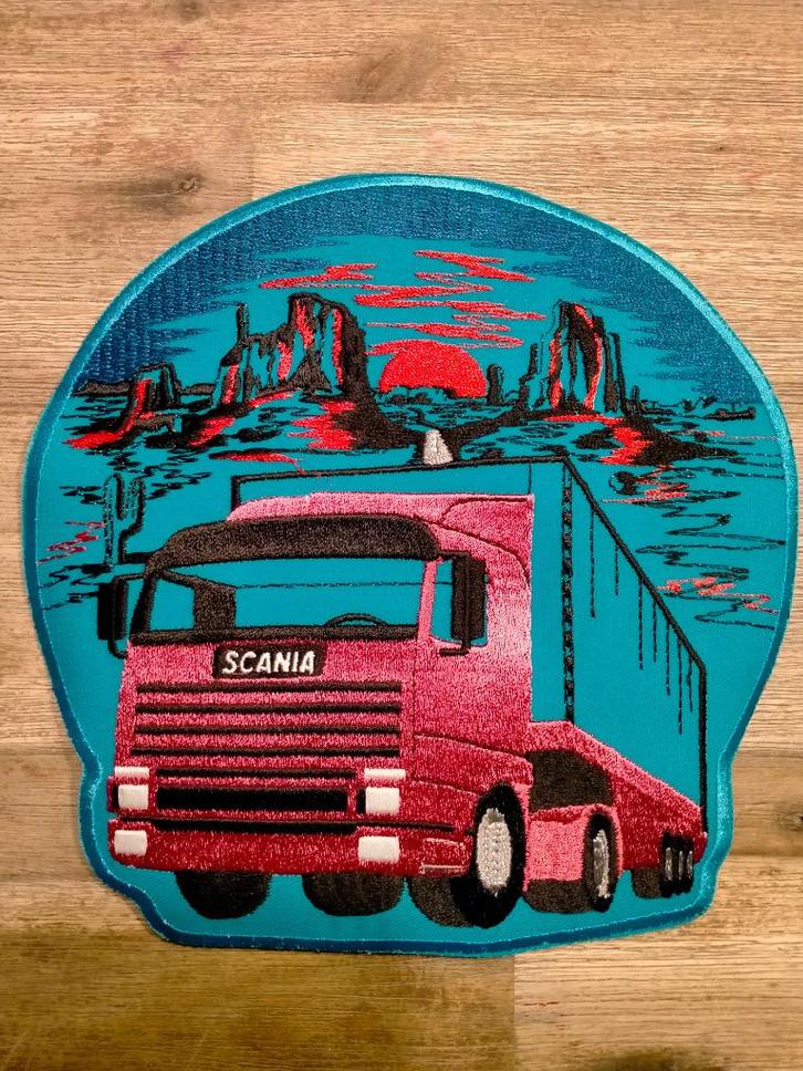 Scania vrachtwagen truck embleem patch GROOT wagen kleding 2, Verzamelen, Automerken, Motoren en Formule 1, Nieuw, Auto's, Ophalen of Verzenden