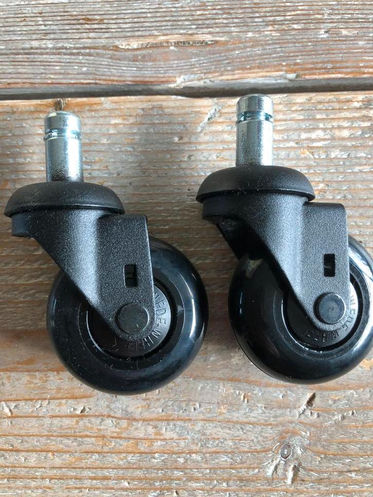 Meubelwielen met stift, Swede wheels, Doe-het-zelf en Verbouw, Zwenkwielen, Zo goed als nieuw, Ophalen