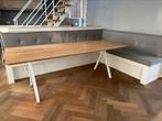 Studio Henk Eettafel 220x90 cm eiken/wit onderstel, Ophalen, Gebruikt, Deens design, Dutch design, Eikenhout
