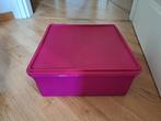 Tupperware Bewaardoos Vierkant Groot, Ophalen, Gebruikt, Rood, Bus of Trommel