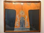 Antieke Chinese kimono in houten lijst, Antiek en Kunst, Ophalen of Verzenden