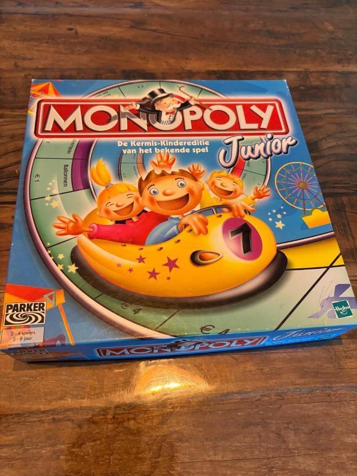 Monopoly Junior - De Kermis-Kindereditie! (Compleet), Hobby en Vrije tijd, Gezelschapsspellen | Bordspellen, Zo goed als nieuw