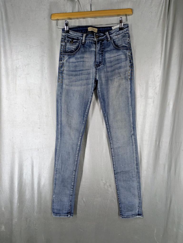 Lichtblauwe Skinny Jeans met Studs - Bianco Jeans, Kleding | Dames, Spijkerbroeken en Jeans, Bianco Jeans, Blauw, Unknown, Ophalen of Verzenden