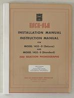 Rock-Ola 1455-D And 1455-S Jukebox Installation Manual, Ophalen of Verzenden, Rock Ola