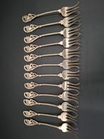 12 antiek zilver vorkjes Gerritsen, Ophalen of Verzenden, Zilver