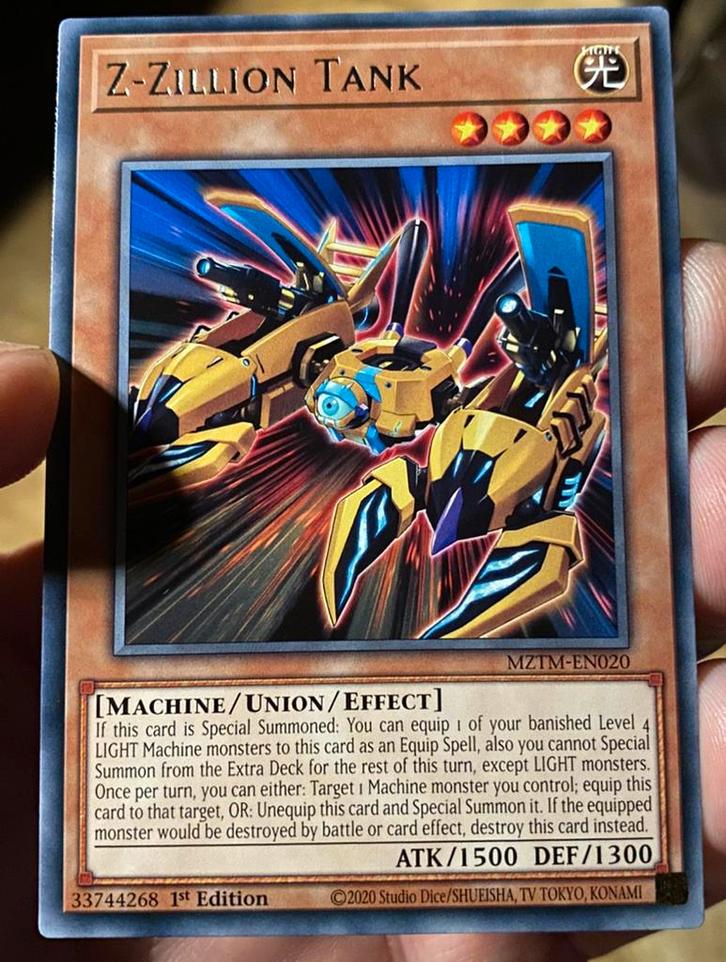 Yu-Gi-Oh! Z-Zillion Tank MZTM 1st Edition !, Hobby en Vrije tijd, Verzamelkaartspellen | Yu-gi-Oh!, Zo goed als nieuw, Losse kaart