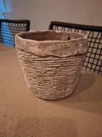 Wandpot bloempot hanger grijs, Tuin en Terras, Bloempotten, Ophalen of Verzenden, Zo goed als nieuw, Rond, Minder dan 25 cm