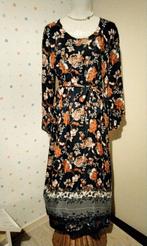 KAFFE,  lang gebloemde jurk met rand, maat 46., Overige kleuren, Maat 46/48 (XL) of groter, Ophalen of Verzenden, Zo goed als nieuw