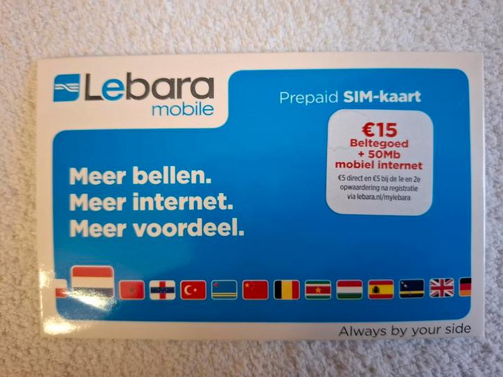 Lebara Prepaid SIM-kaart - Nieuw, Telecommunicatie, Prepaidkaarten en Simkaarten, Nieuw, Prepaidkaart, Overige providers, Ophalen of Verzenden