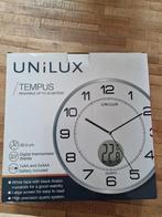Unilux Tempus Wandklok met Thermometer, Ophalen of Verzenden, Nieuw, Analoog, Wandklok