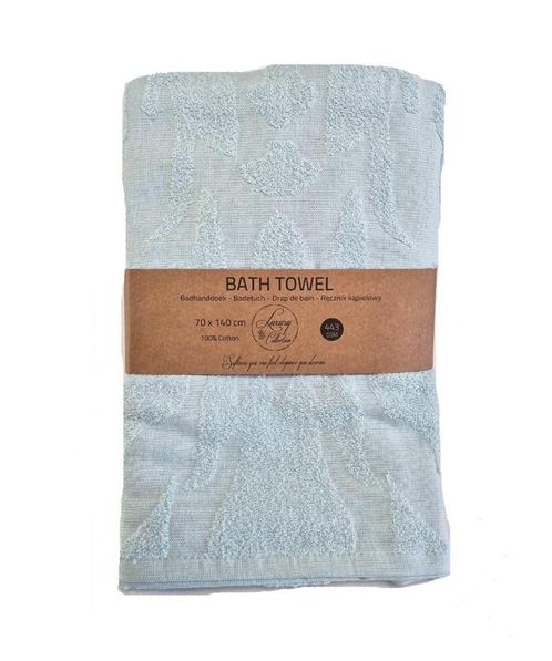 Partij lichtblauwe jacquard badhanddoeken 70x140cm, Huis en Inrichting, Badkamer | Badtextiel en Accessoires, Nieuw, Handdoek