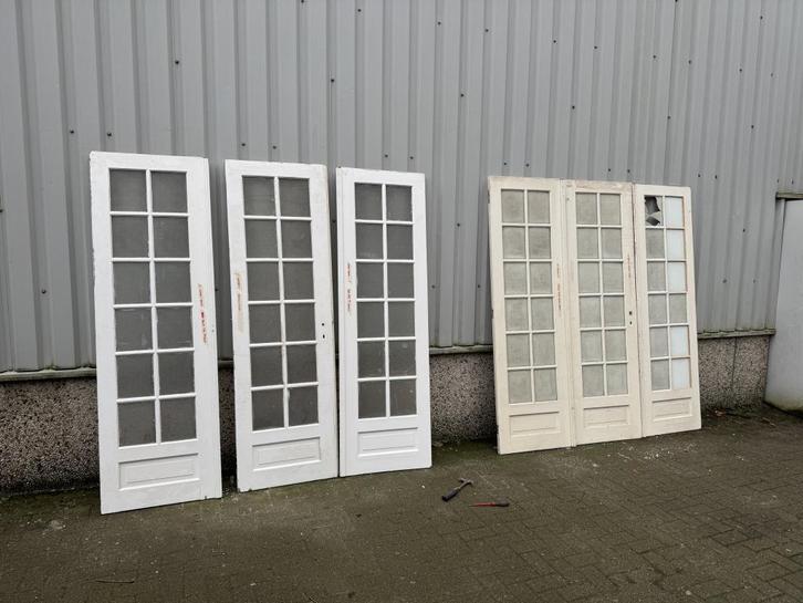 2 sets antieke ensuitedeuren uit 1920, Doe-het-zelf en Verbouw, Deuren en Horren, Zo goed als nieuw, Binnendeur, 215 cm of meer
